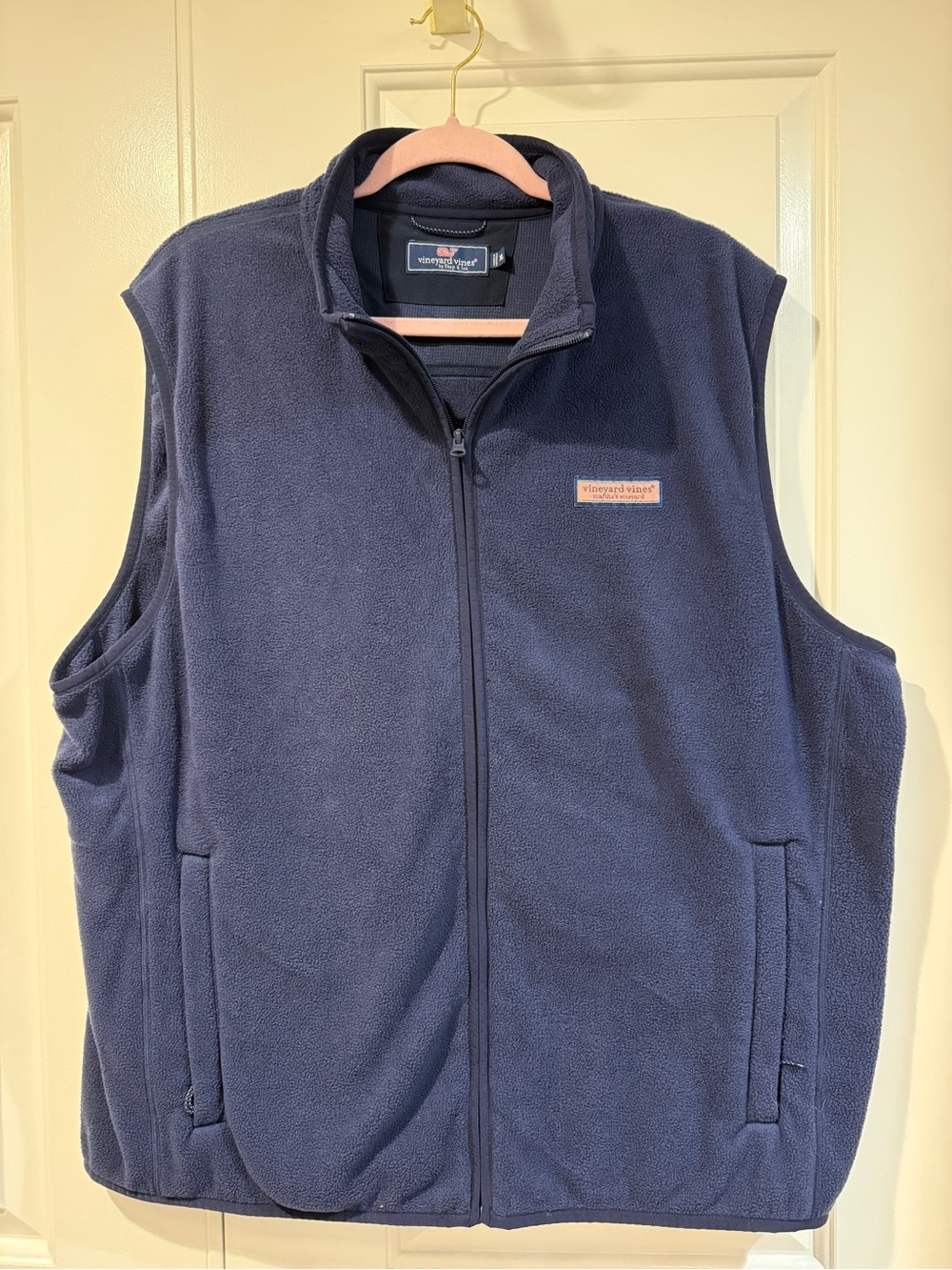 Vineyard Vines Men's Navy Fleece Zip Vest